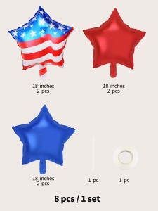 8pcs Independence Day Decorative Balloon