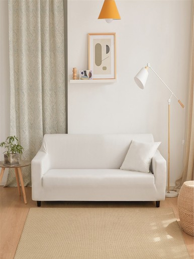 Solid Stretchy Sofa Cover Without Cushion