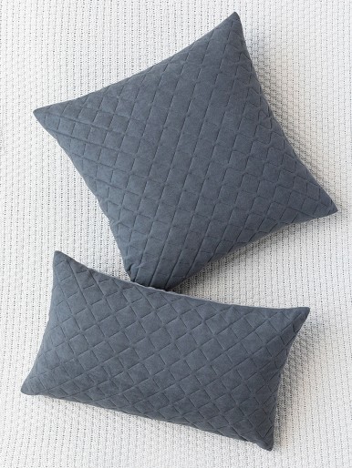1pc Solid Color Cushion Cover Without Filler