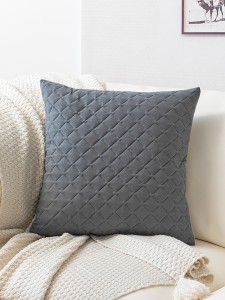 1pc Solid Color Cushion Cover Without Filler