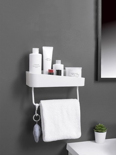 1pc Wall Mounted Bathroom Storage Rack