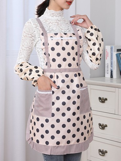 1pc Polka Dot Pattern Apron