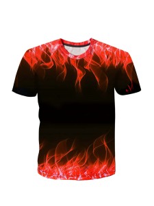 Boys 3D Fire Paint Print Tee