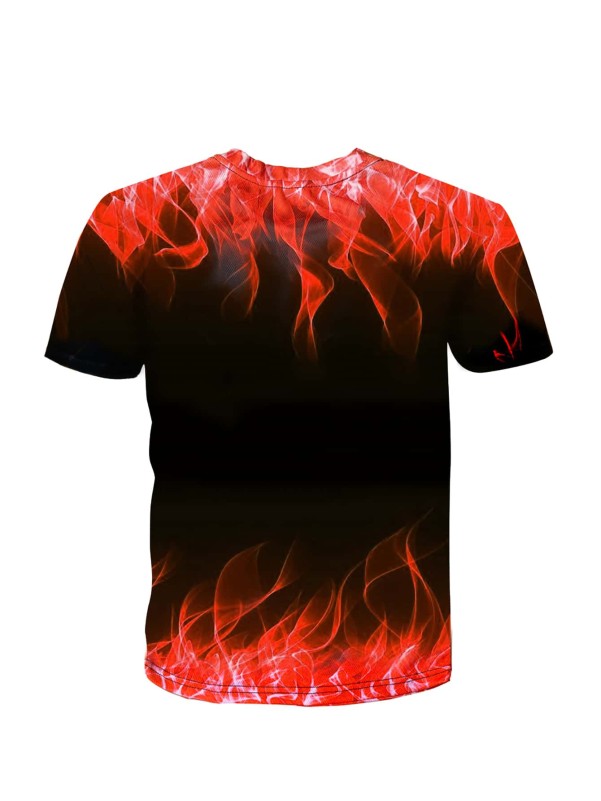 Boys 3D Fire Paint Print Tee