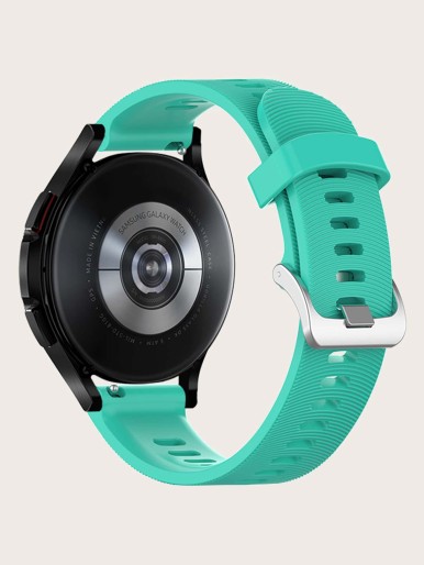Textured Plain Silicone Watchband Compatible With Samsung Galaxy Watch 4