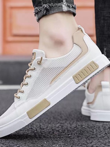Two-tone breathable mesh sneaker