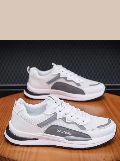 SUPREME print leather and fabric sneakers