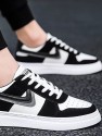 Two-tone leather sneakers