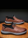 Leather shoes without laces