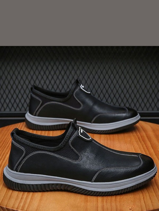 Leather shoes without laces