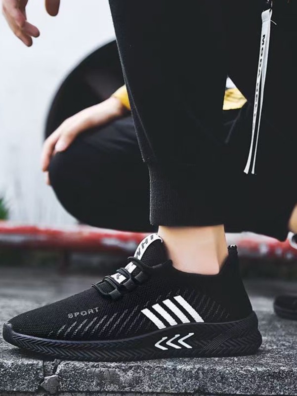 Three stripes print sneakers