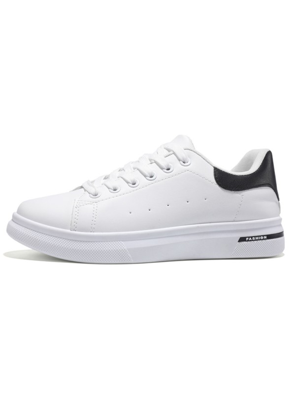 Leather sneakers with ventilation holes for foot comfort