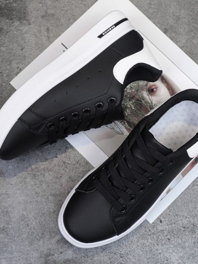 Leather sneakers with ventilation holes for foot comfort