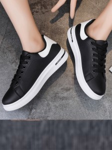 Leather sneakers with ventilation holes for foot comfort