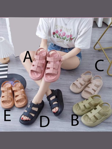 Plastic women's sandals - Beige