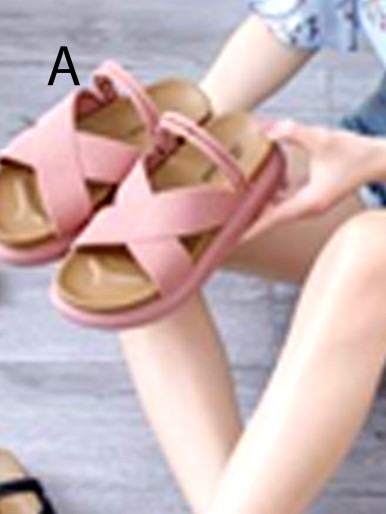 Plastic women's sandals two colors