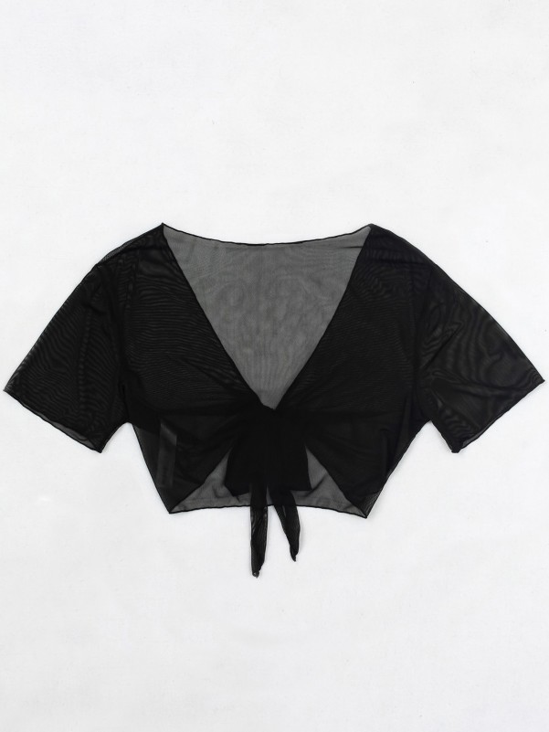 Mesh Knot Front Kimono