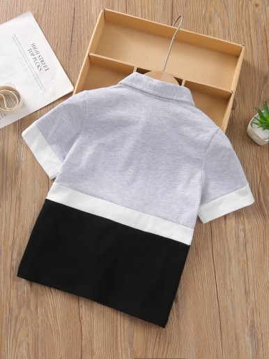 Toddler Boys Cut And Sew Polo Shirt