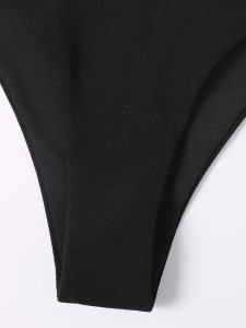 Solid Paperbag Waist Belted Denim Shorts