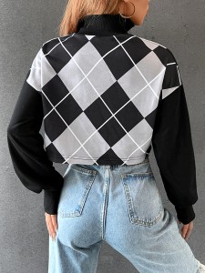Solid Pocket Drawstring Shearling Sweatshirt
