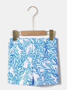 Boys Random Leaf Print Swim Shorts