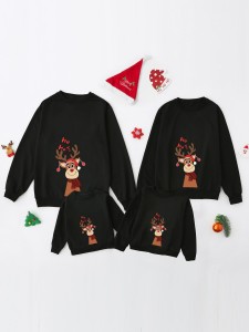 1pc Toddler Boy Christmas Print Sweatshirt