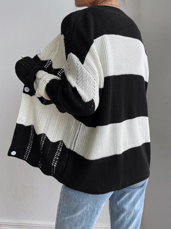 Striped Drop Shoulder Sweater