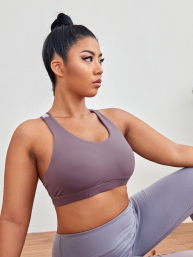 Plus Criss Cross High Support Sports Bra