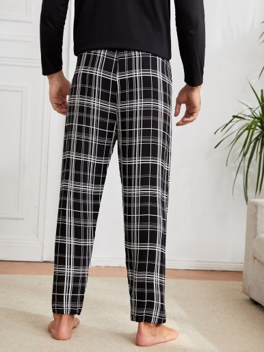 Men Plaid Pajama Pants