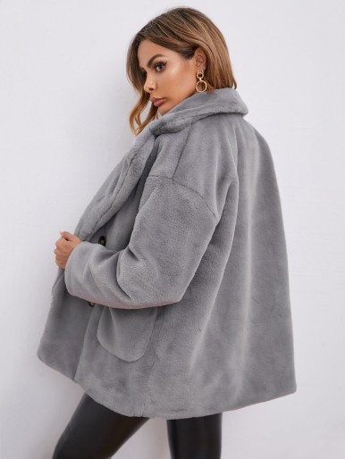 Dual Pocket Drop Shoulder Coat