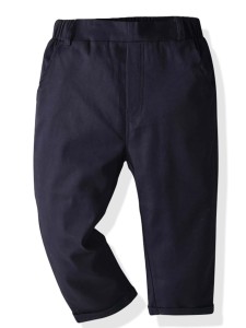 Toddler Boys Solid Elastic Waist Pants