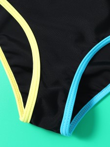 Girls Color Block Bikini Swimsuit