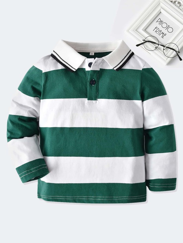 Toddler Boys Stripe Polo Shirt