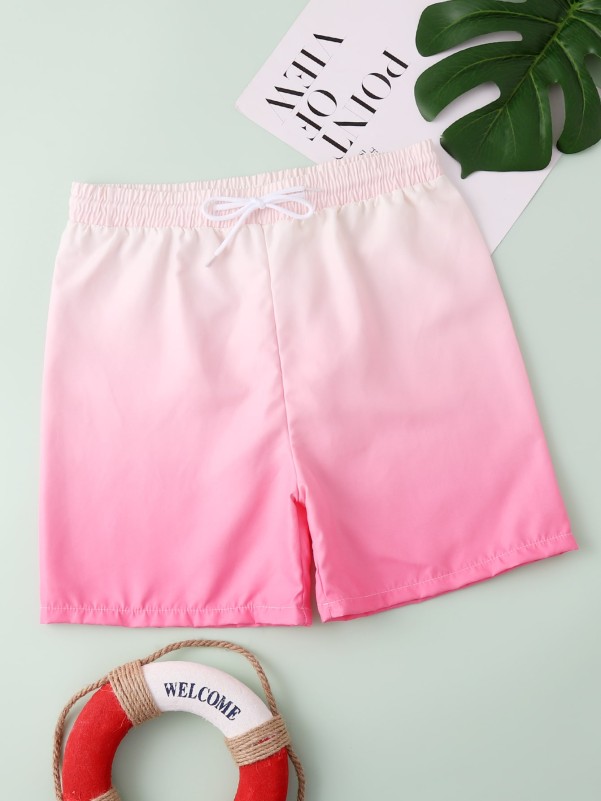 Boys Ombre Knot Front Swim Shorts