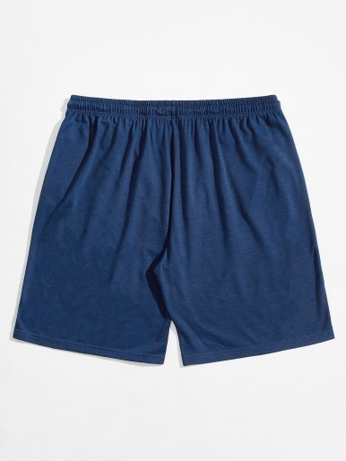 Men Drawstring Track Shorts