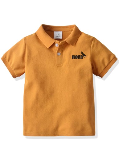 Toddler Boys Letter Embroidery Polo Shirt