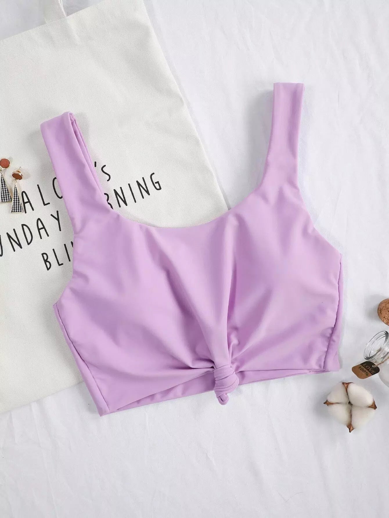 Knot Hem Bikini Top – Beisat - Main Image