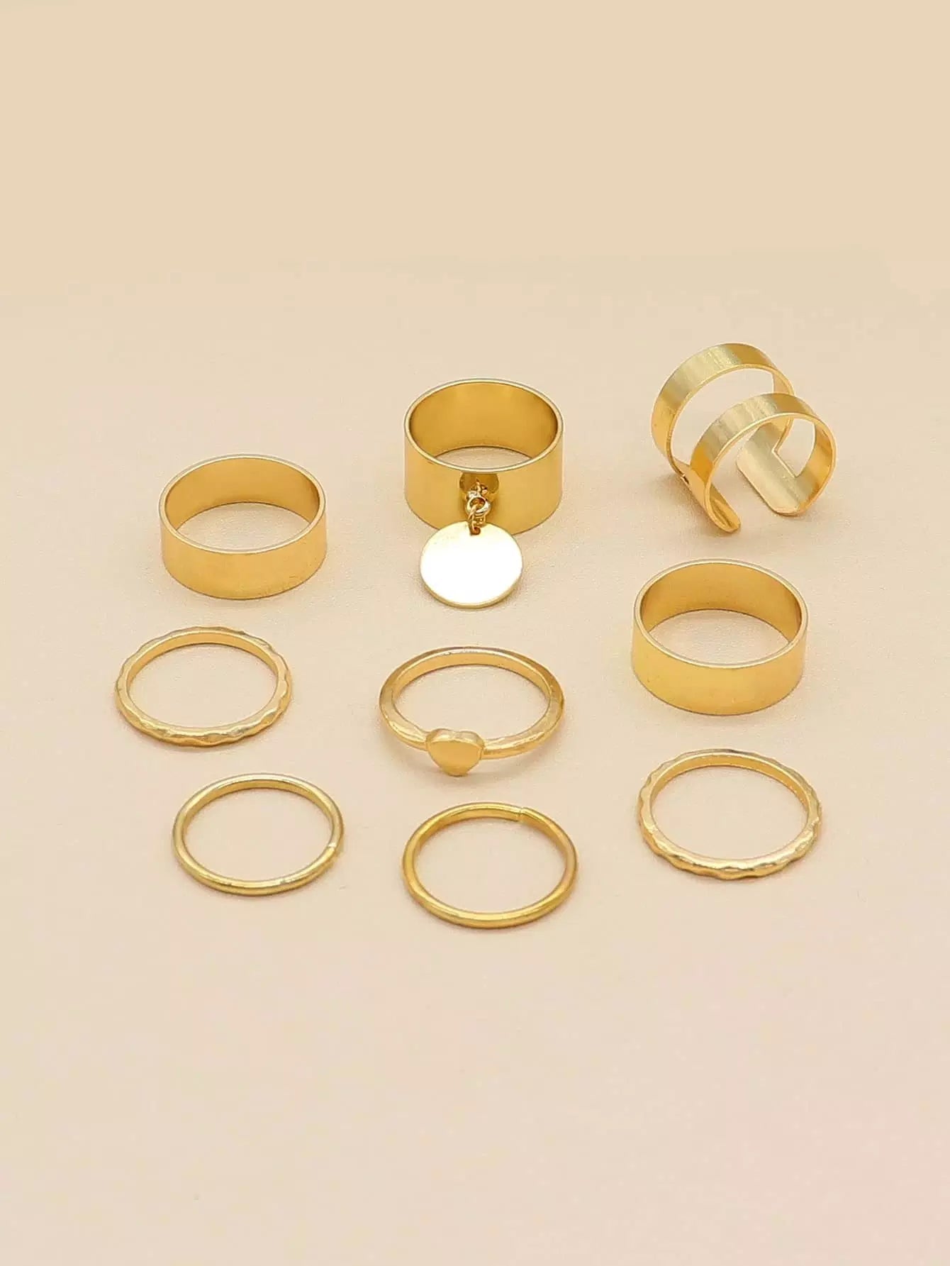 9pcs Disc Heart Decor Ring – Beisat