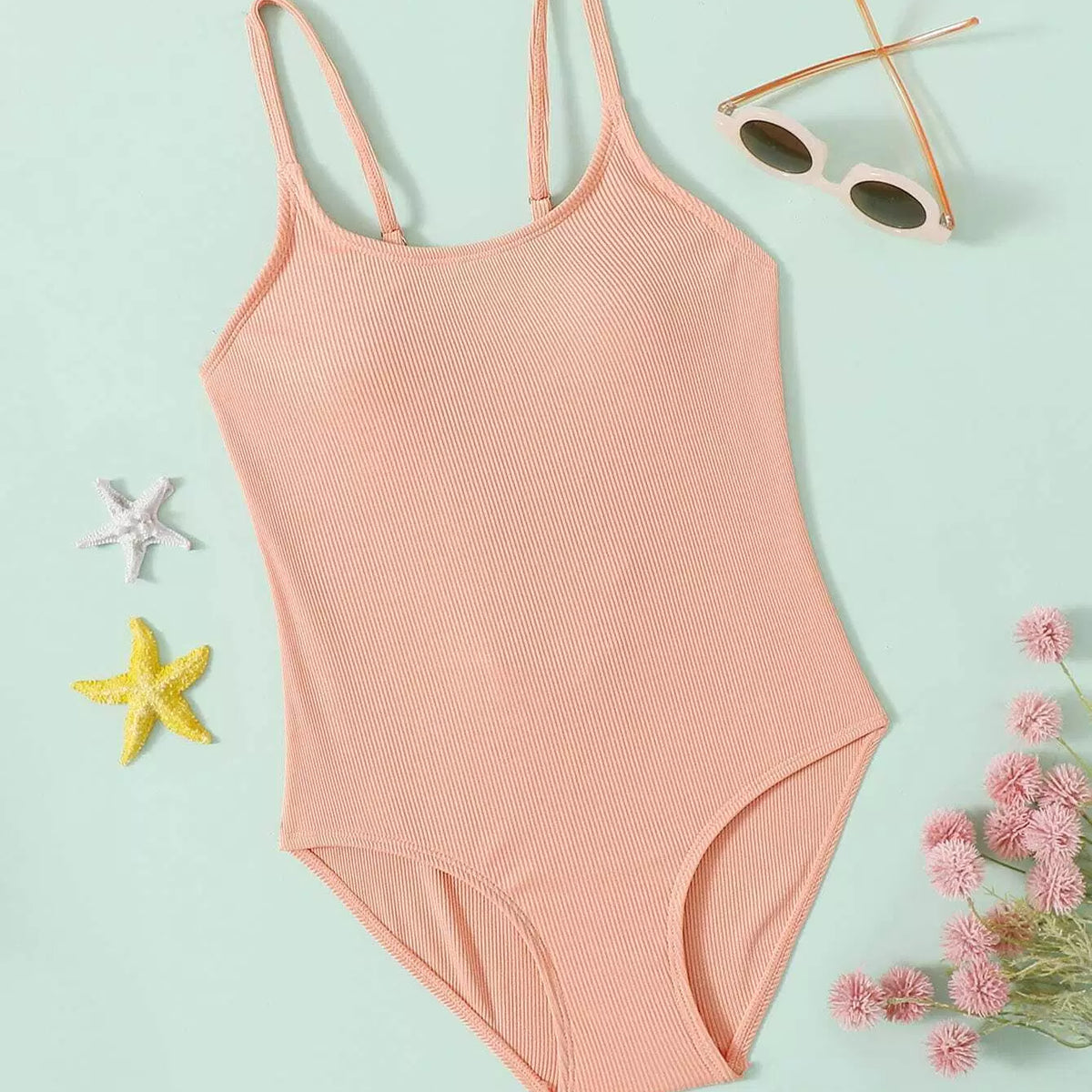Girls Lace-up One Piece Swimsuit – Beisat
