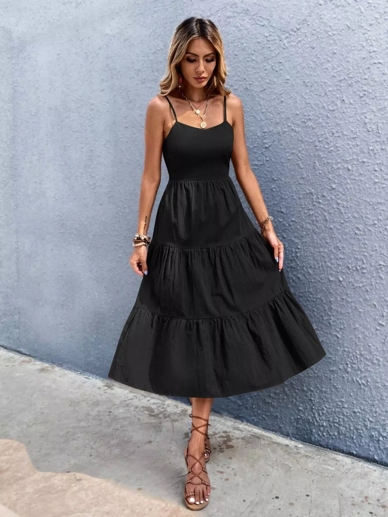 princess polly baby blue dress SHEIN Clasi Curvy Plus Size Women's Blue Green Ruffled Puff Sleeve Elegant  Waist A-Pulse Midi Dress,Vacation Outfits Woman,Summer Dresses For Women,Business  Casual Woman,Going Out ,Office Wear Women,Spring Dresses For Women,Festival,Old  Money ,Vestidos main image 0