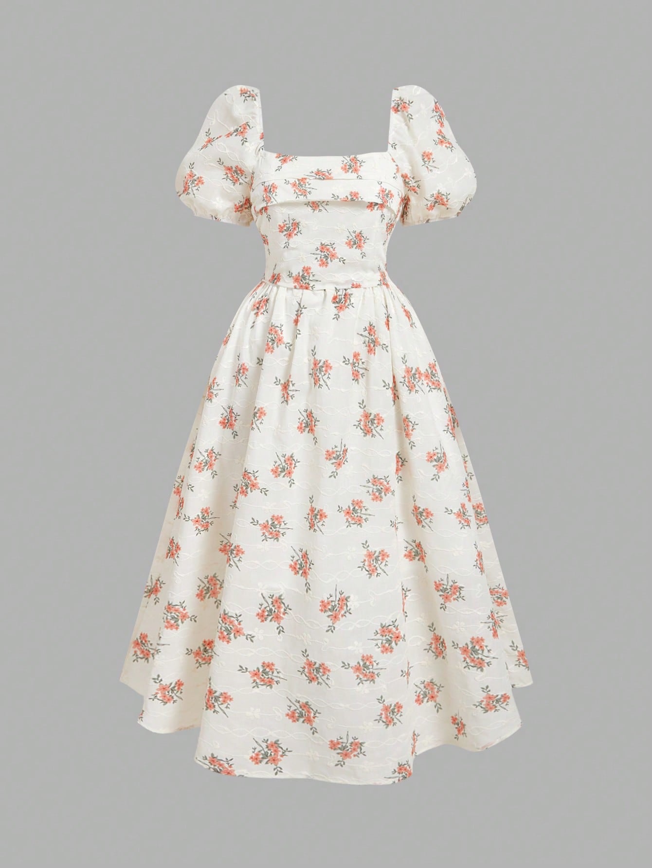 SHEIN MOD Plus Size Coral Cute Floral Embroidery Vacation Countryside –  Beisat
